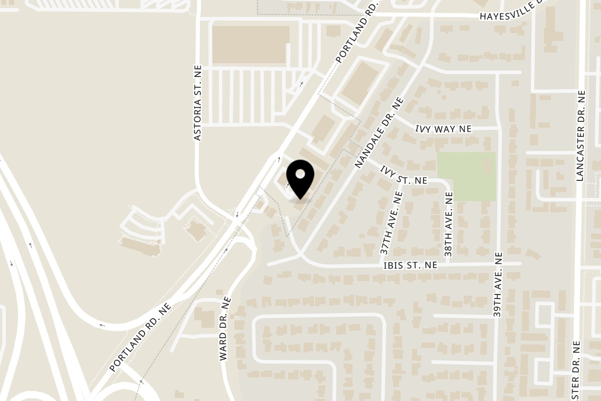 Map showing the location of The Manila Fiesta on 4618 Portland Rd NE in Salem